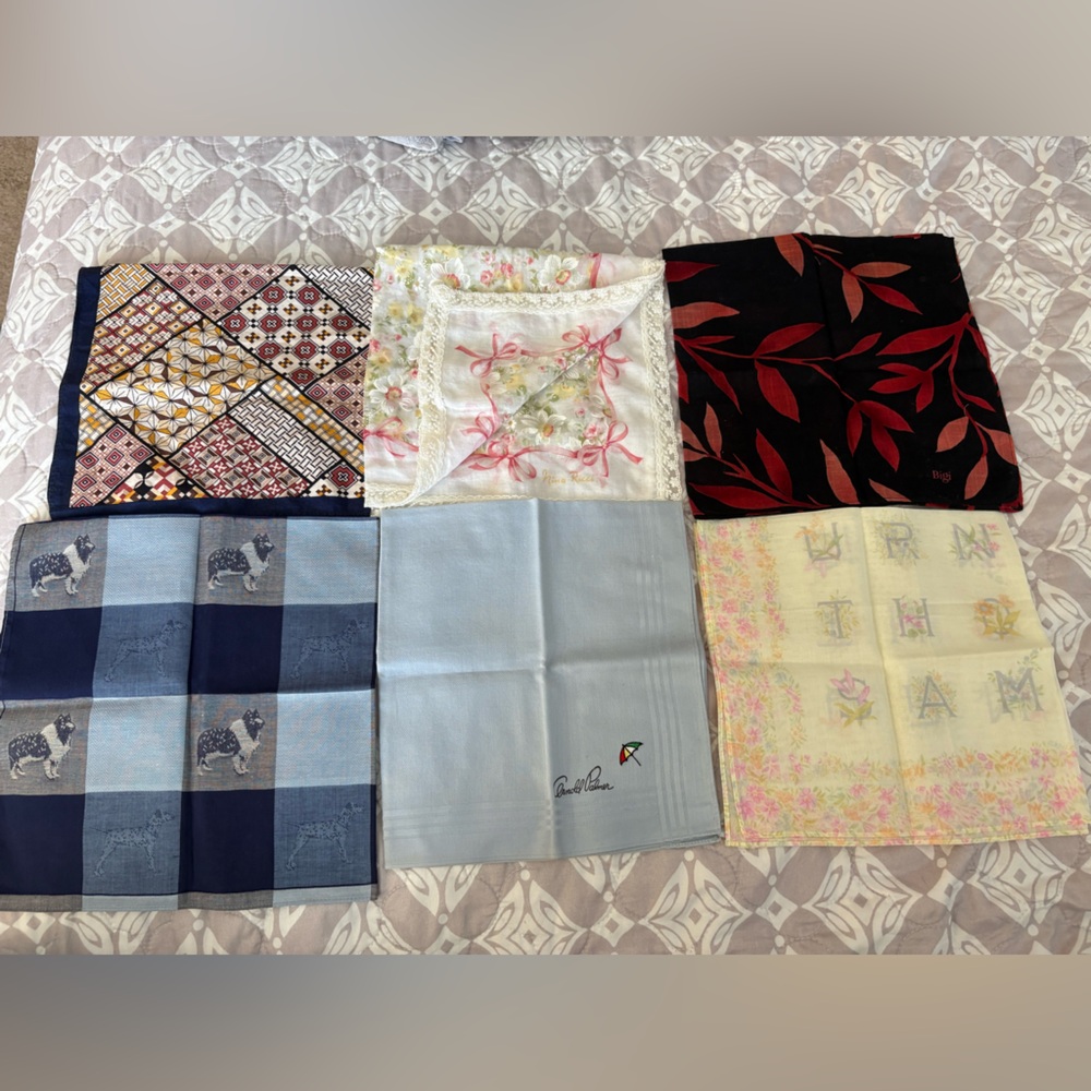Assorted Patterned Cotton Handkerchief/ Neckerchief  Collection